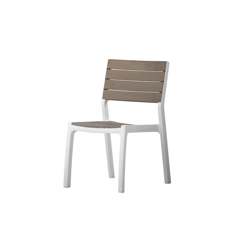 10 pz. keter harmony chair bianco e tortora sedia per esterno arredo giardino
