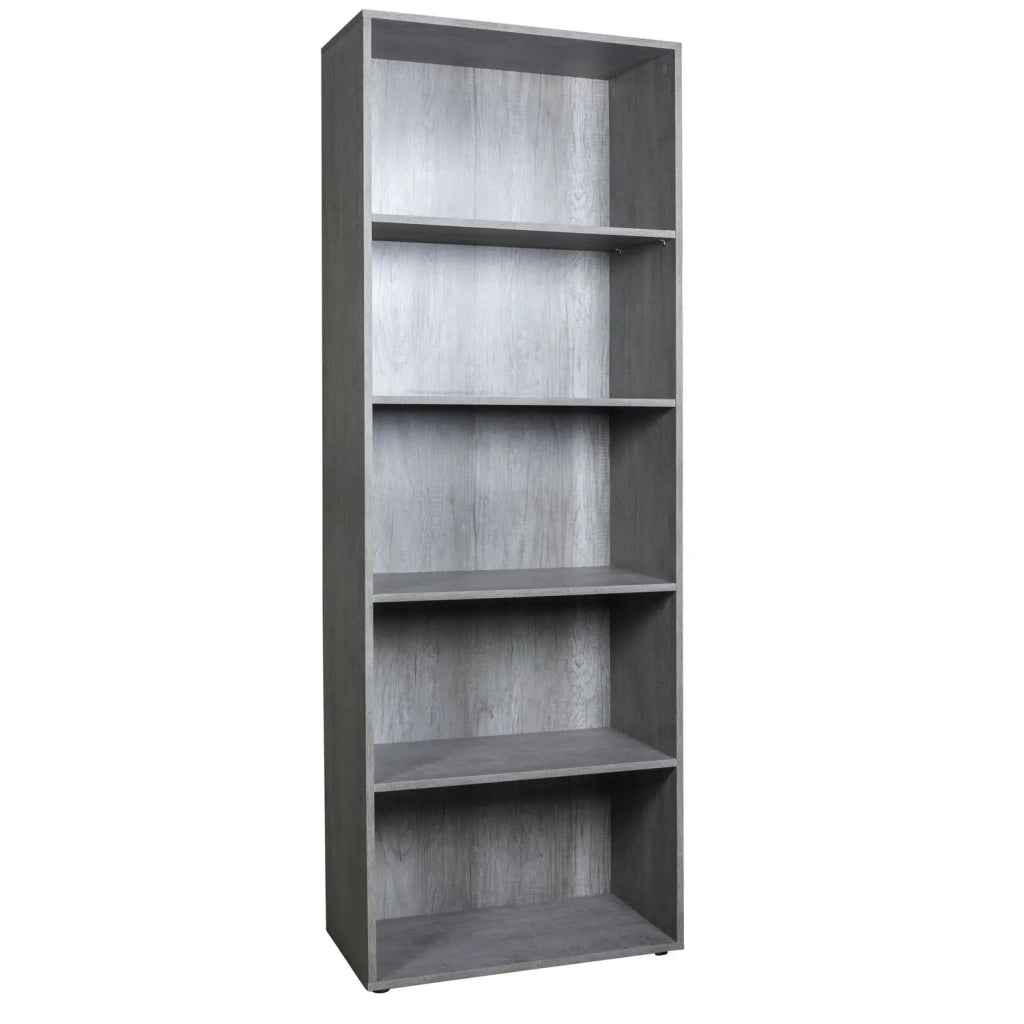 Libreria 5 ripiani cemento 68,8x35,3x200 composad