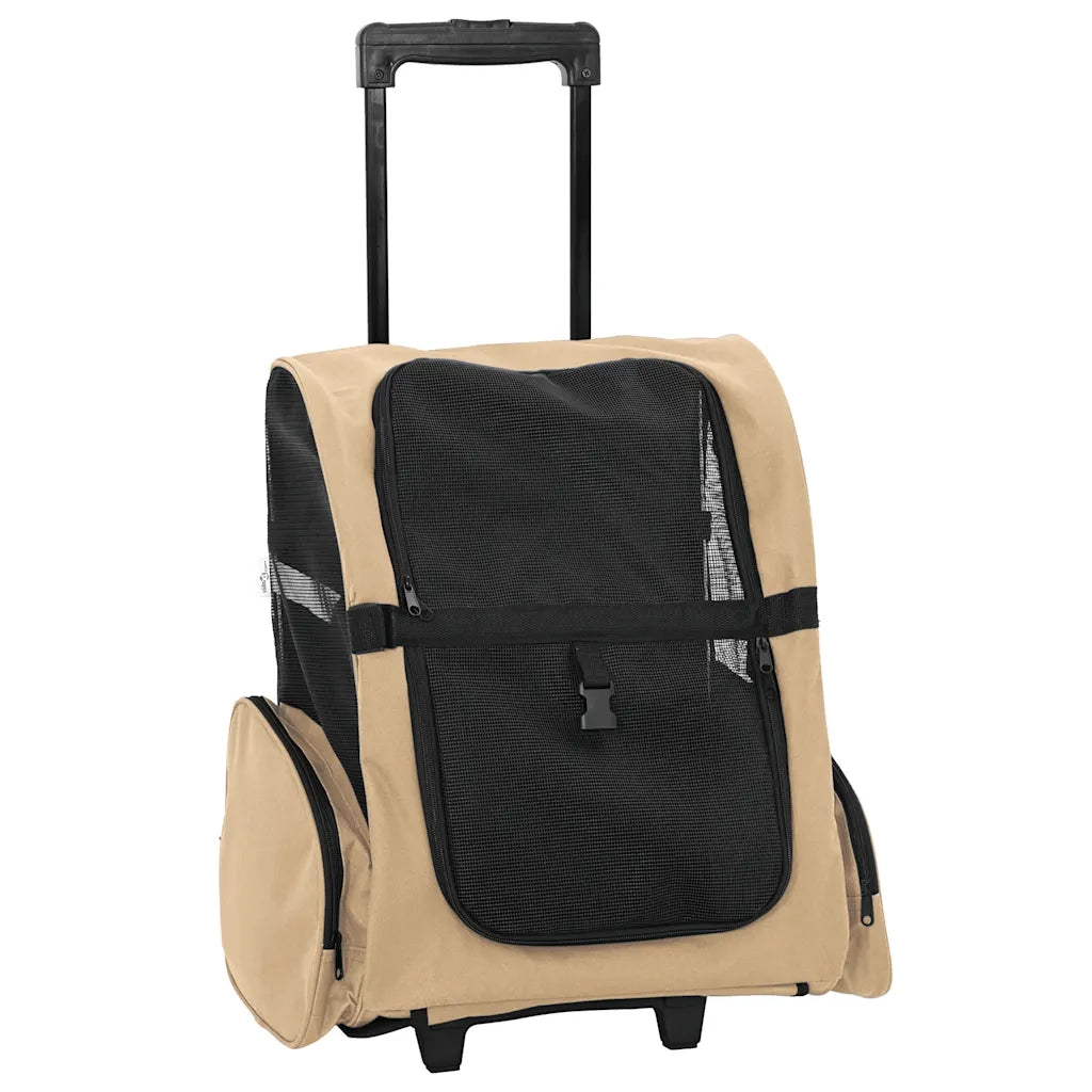 Carrello per Animali 3 in 1 Design Sabbia 48x32x(57-106) cm Tessuto Oxford CFW8356472