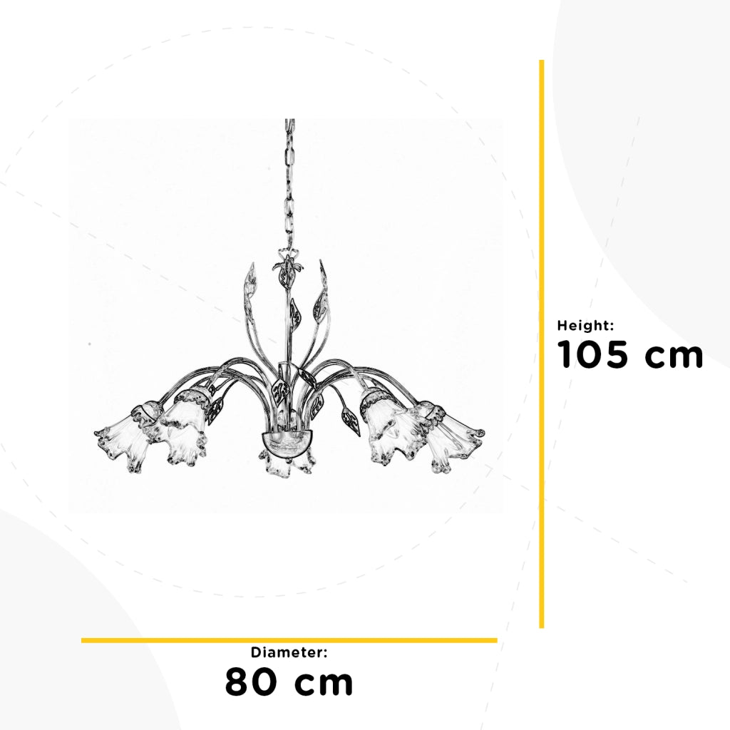 Lampadario 5 luci Lancia
