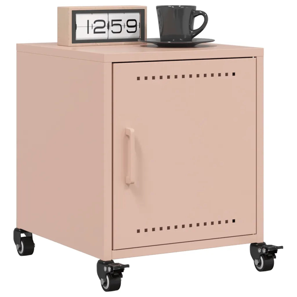 Comodini 2 pz Rosa 36x39x43,5 cm in Acciaio 846617
