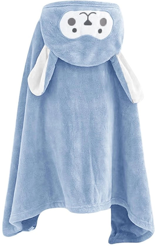 Asciugamano per Bambini con Cappuccio - Dimensioni 70x140 cm - Fleece soffice - Lavabile e Duraturo - Adatto per Ambienti Umid - Ideale per Neonati