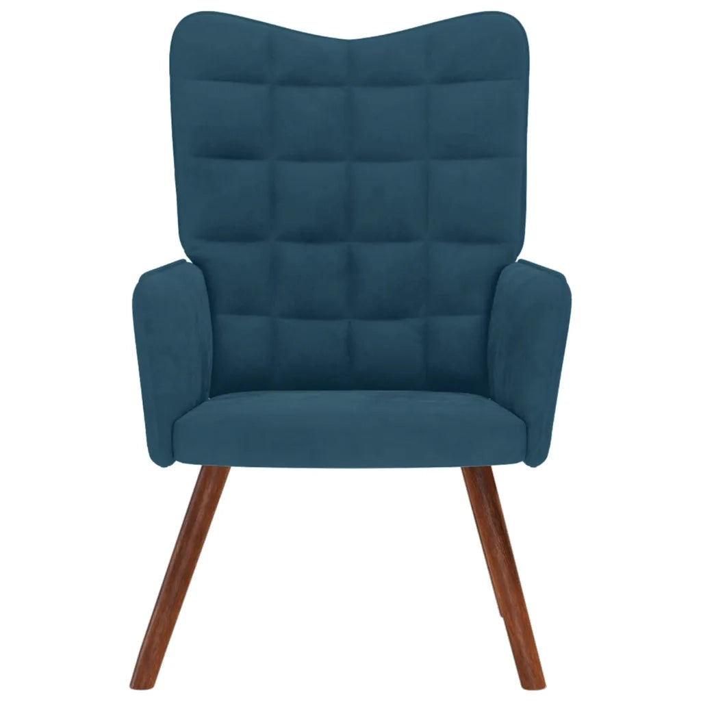 Poltrona Relax Blu in Velluto 4016820