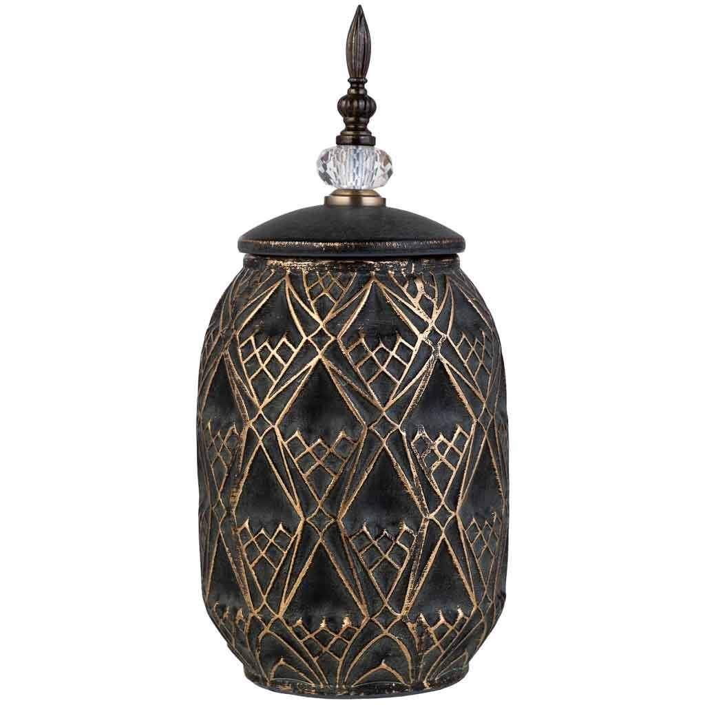 Vaso in ceramica marrone, D17x36h cm
