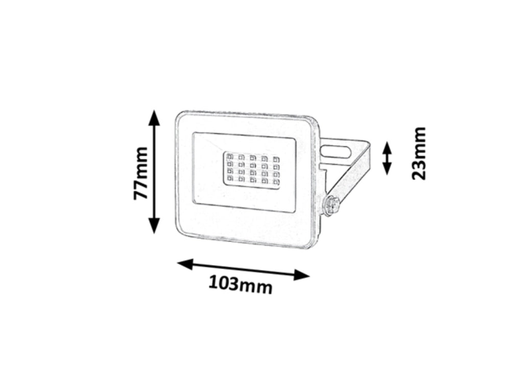 Faretto LED esterno 10W 4000K IP65 nero Rabalux 7062