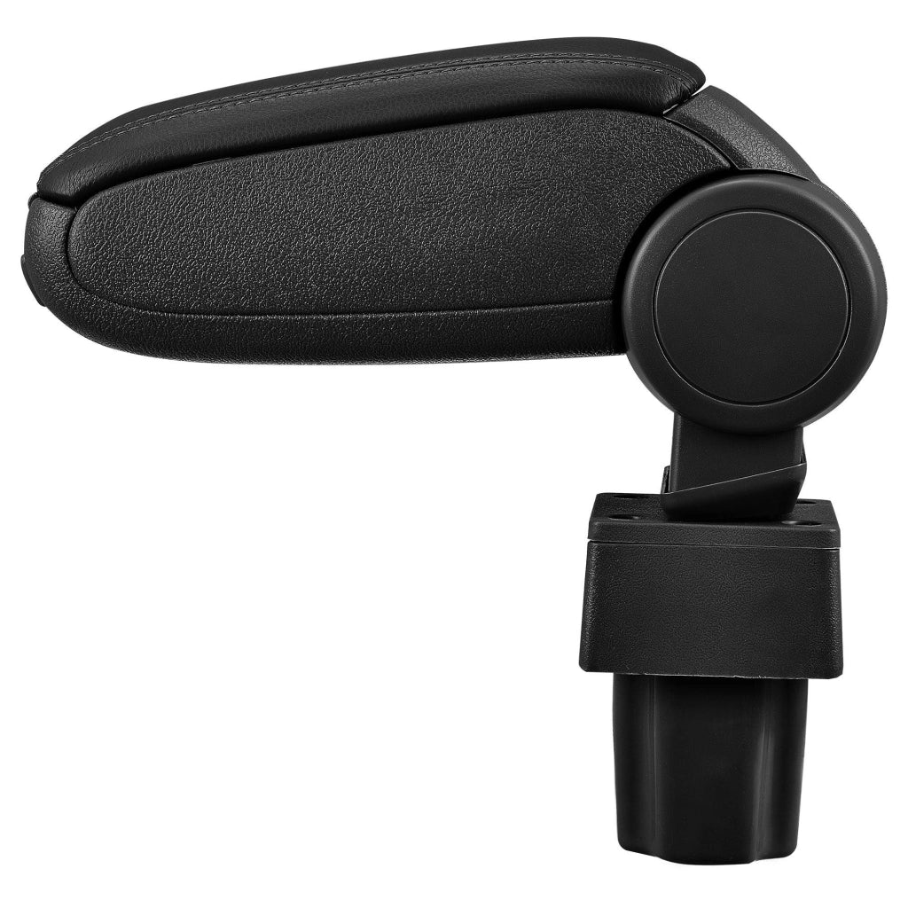 Bracciolo centrale per Opel Astra G con scomparto imbottito in similpelle nera con cuciture nere 03_0000552