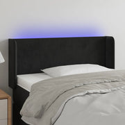 Testiera a LED-Testata con LED Nera 93x16x78/88 cm in Velluto 295407
