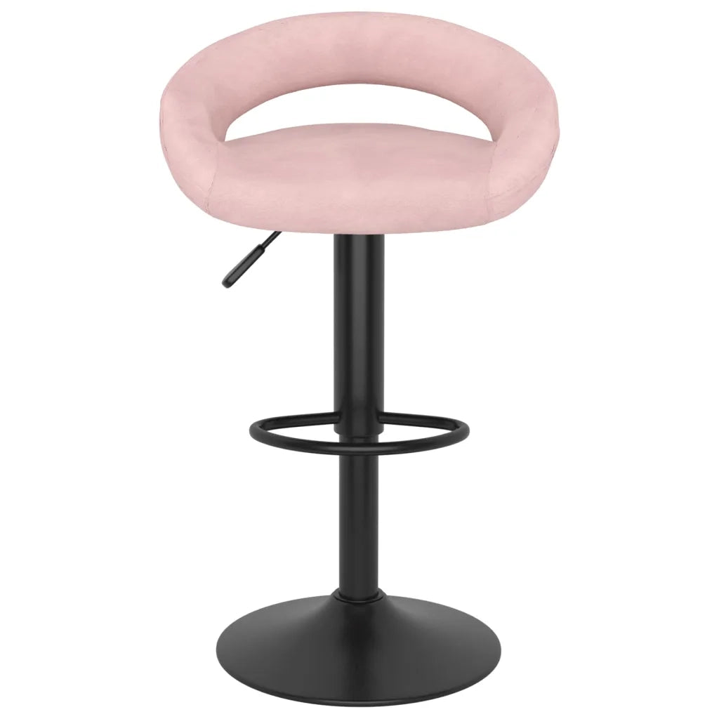 Sgabelli da Bar 2 pz Rosa in Velluto 333274