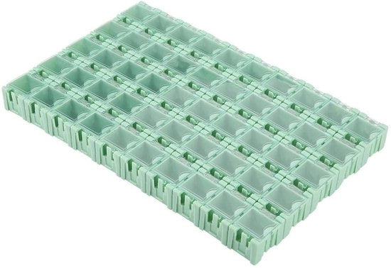 Contenitore di Stoccaggio per Componenti Elettronici SMD - 50 pezzi - Contenitore SMD verde