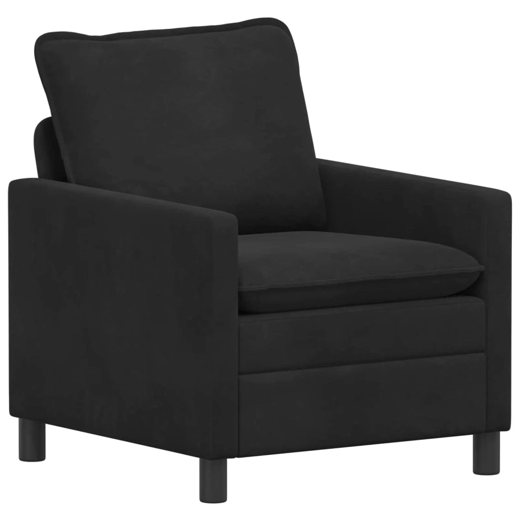 Set di divani 2 pcs Nero Velluto 3417072