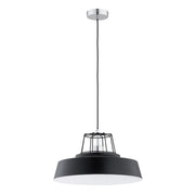 Lampada a sospensione loft nera/cromo E27 Alfa Izola
