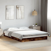 Giroletto senza Materasso-Struttura Letto Rovere Fumo 140x200 cm in Truciolato 845233