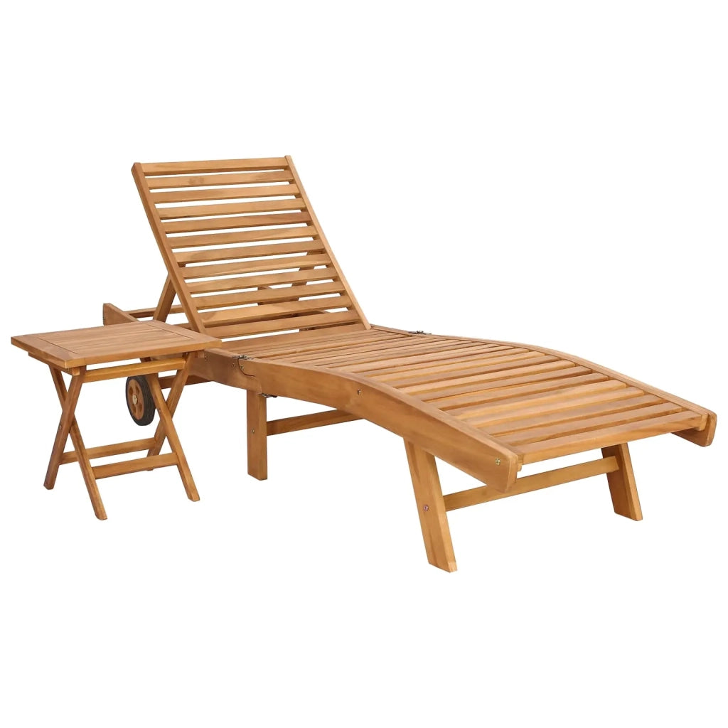 Lettino da sole 2 pcs Marrone Legno di teak solido 42032682