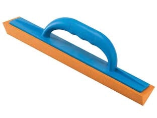 FRATTONE GOMMASPUGNA  ANGOLARE PER INTONACO CON MANICO IN PLASTICA  mm.350x70x50  42469    AUSONIA