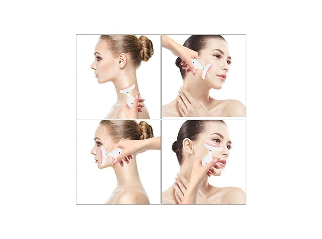Massaggiatore Viso Sonico PELCAS a LED Dispositivo Rassodante e Tonificante Con Microcorrente Calore Magnetico a 45°C 3 Modalità Effetto Lifting Occhi Collo e Viso Anti Età e Antirughe Ricaricabile USB
