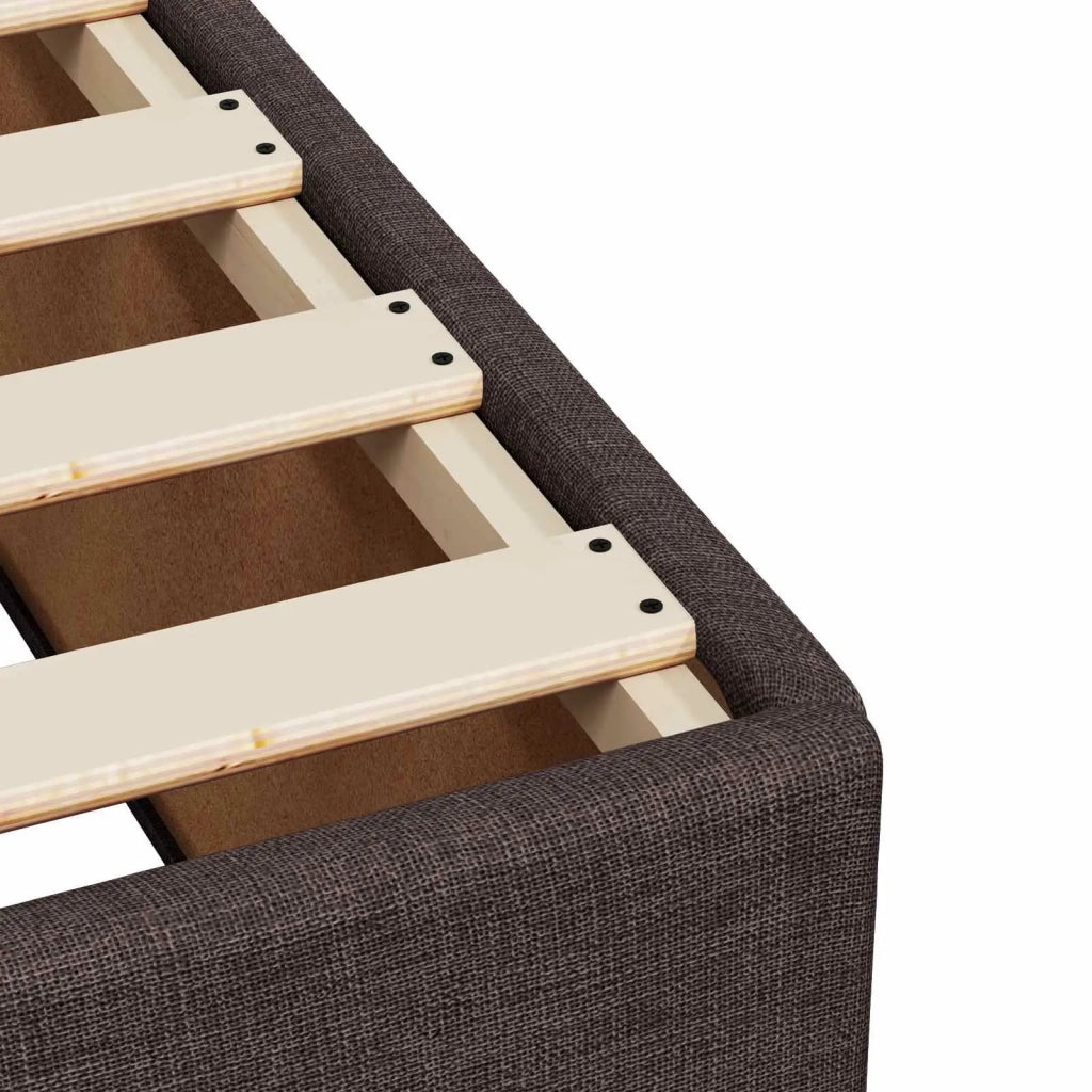 Letto box spring con materasso Marrone Scuro 80 x 200 cm 3453279