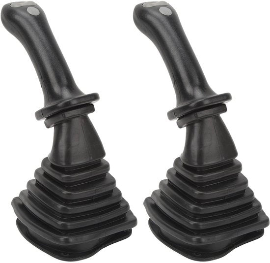 Joystick di sostituzione 2 pezzi - Manubrio di graffiatrice a mano - 3 pulsanti - Copertura in tessuto - Compatibile con Doosan DH DX150 215 225 300 370-9C - ABS/Leggera di alluminio - Manubrio di graffiatrice a mano
