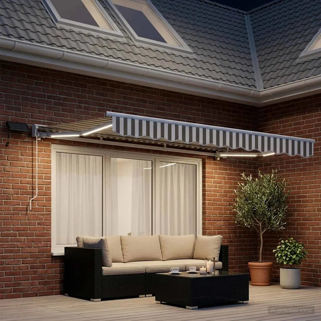 Cornice per Tenda Manuale con LED 3 x 2,5 m 3425904