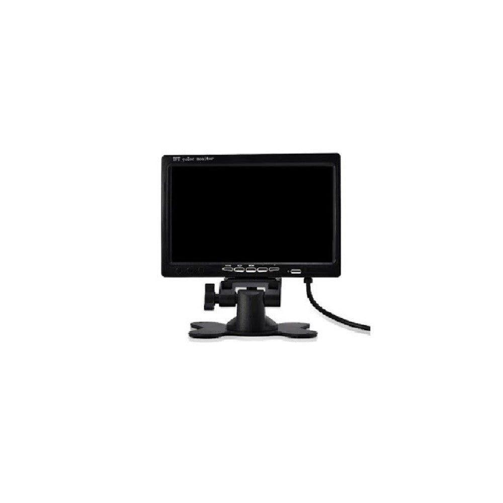 Trade Shop - Monitor Lcd Led Tft 7" Pollici 2 Ingressi Per Telecamera Retromarcia -