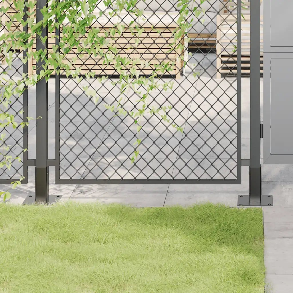 Basi per Pali Quadrati 4 pz 51x51 mm Acciaio Verniciato Polvere 42000020
