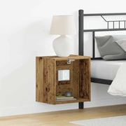 Mensola galleggiante con luce LED Marrone 40 x 28,5 x 40 cm 863090