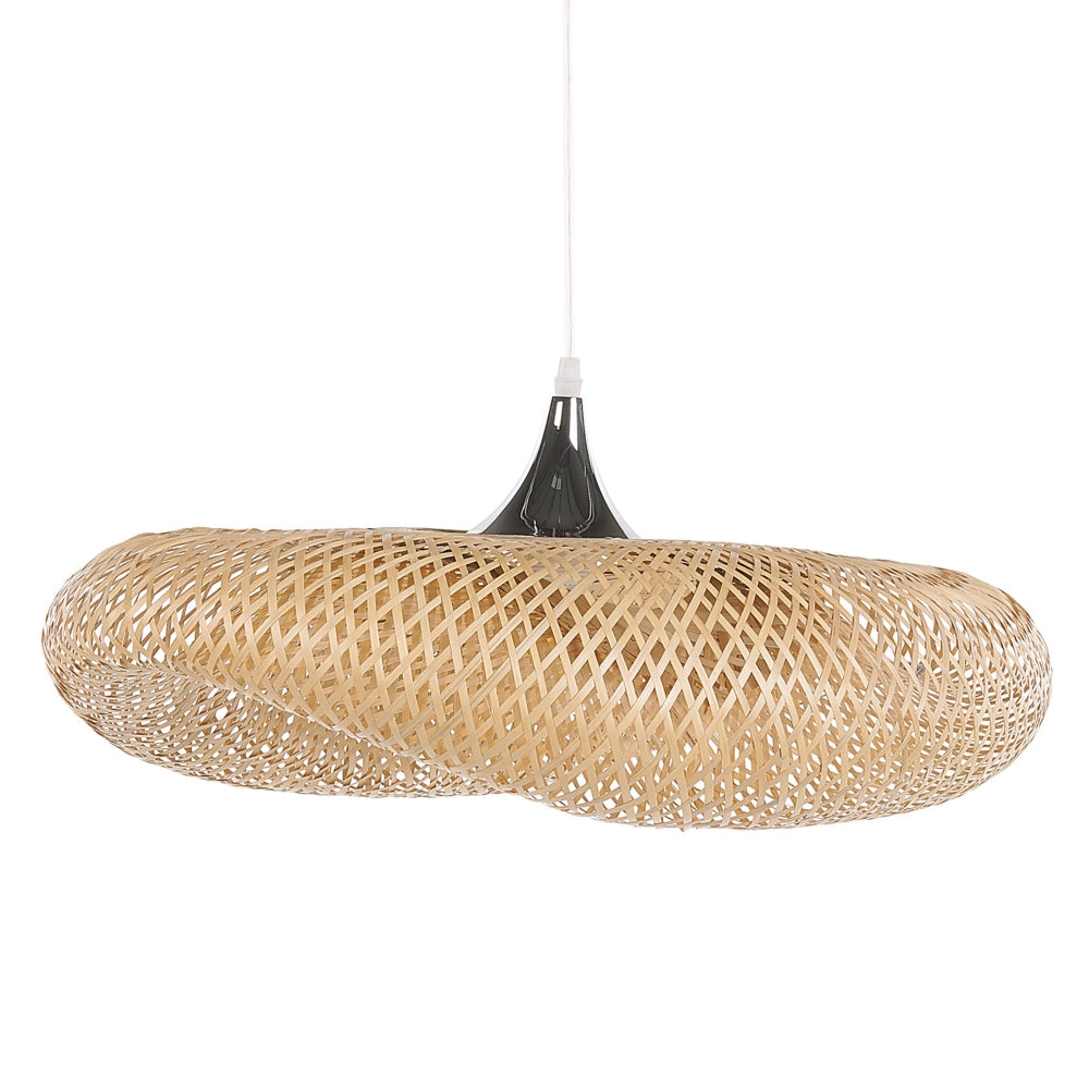Lampada a sospensione in legno di bambù in legno Boho lampadario