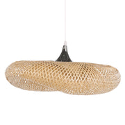 Lampada a sospensione in legno di bambù in legno Boho lampadario