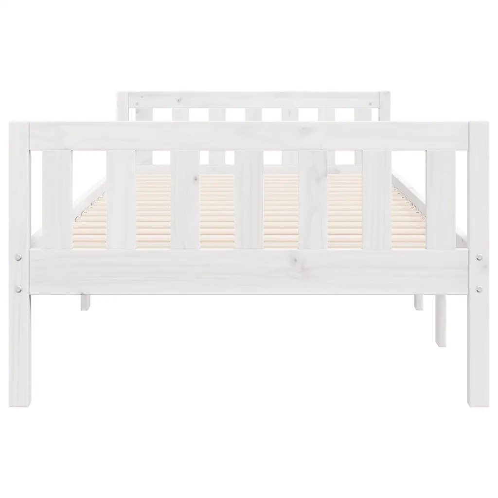 Letto per Bambini senza Materasso Bianco 90x190cm Massello Pino 855031