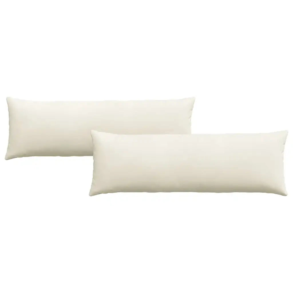 Cuscini da Divano 2 pz-Set di 2 Cuscini per Sofa Crema 120 x 40 cm Tessuto in Cords 951755