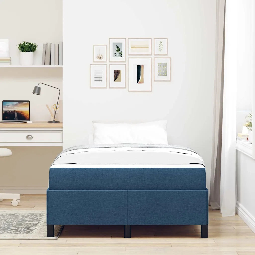 Letto a molle Blu 120 x 200 cm Tessuto