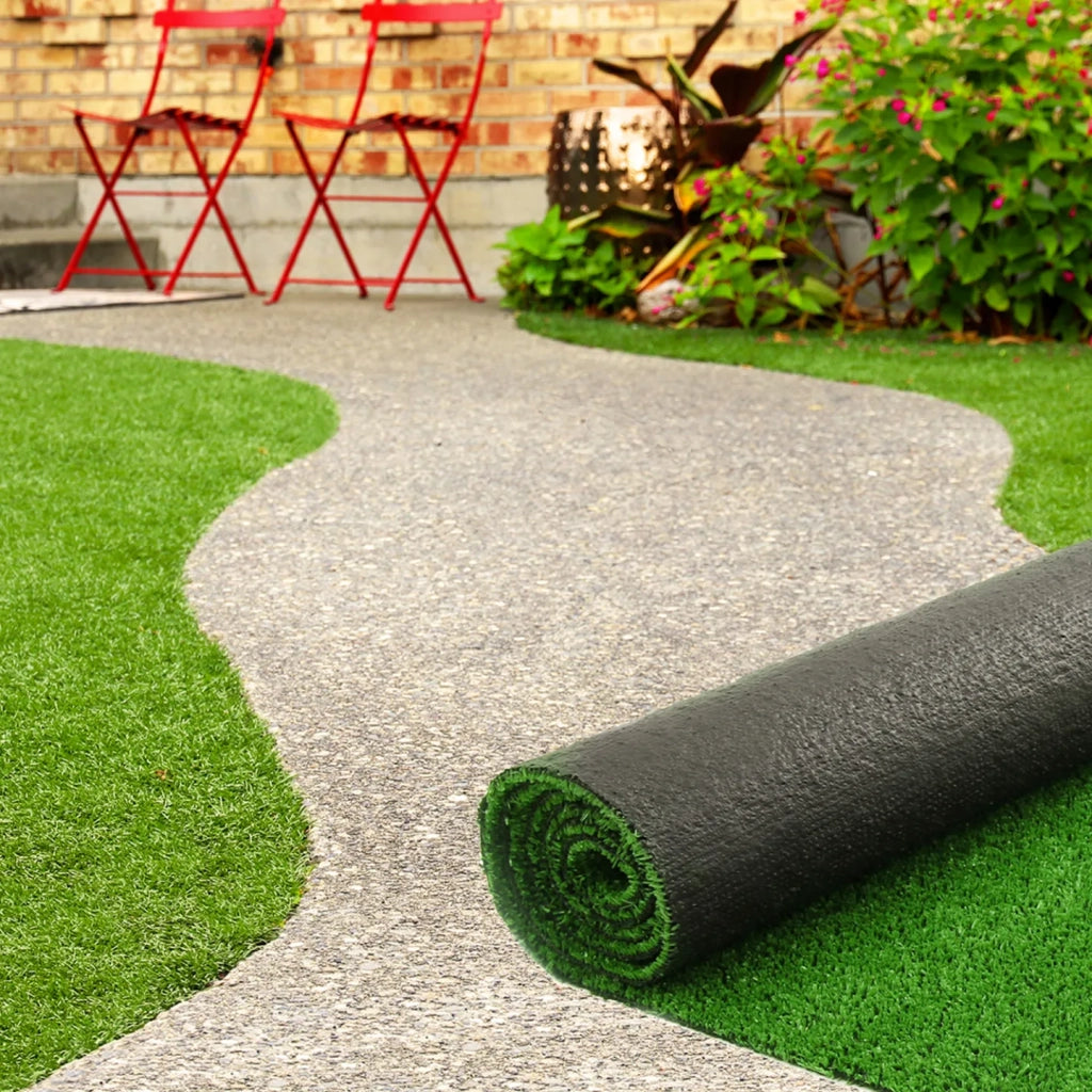IDMarket - Erba artificiale 1x10 M spessore 7 mm per giardino e balcone
