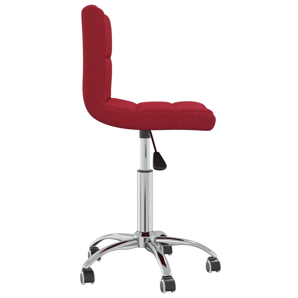 Sedia da Ufficio Girevole Rosso Vino in Tessuto 334321