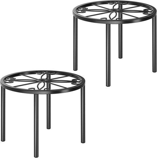 Supporto per piante in metallo - 2 pezzi di supporto per vaso fiorale - rastrelliera robusta per interni e esterni cortile stanza.