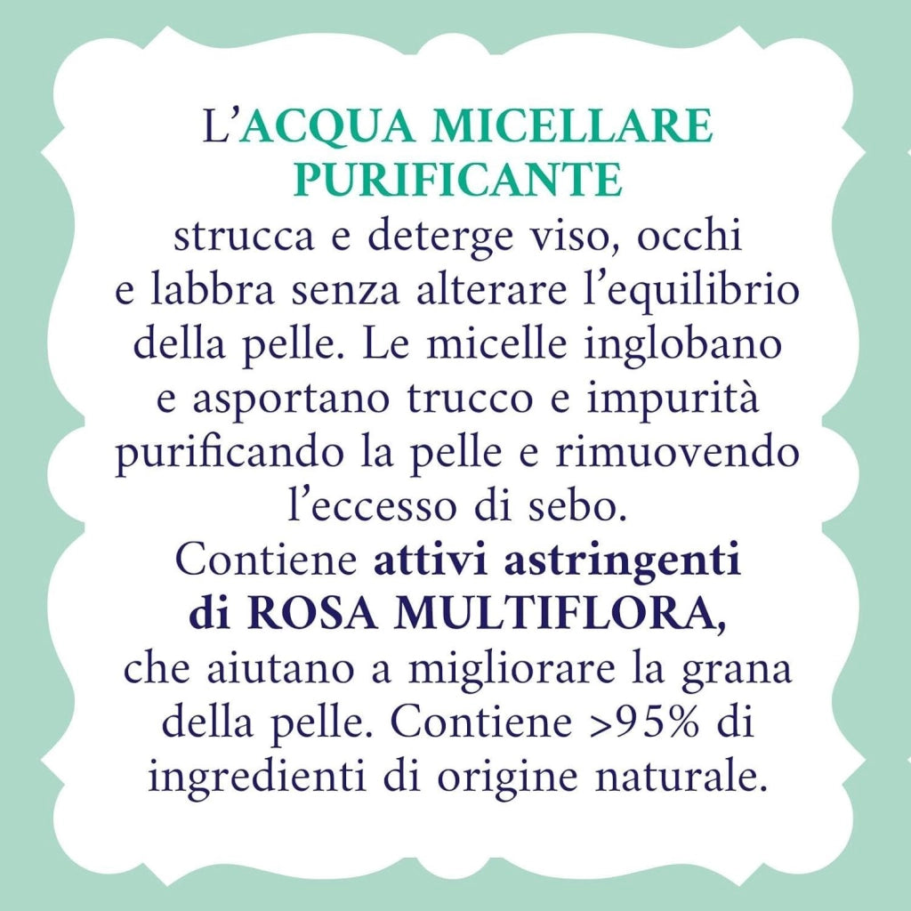 ACQUA MICELLARE ALLE ROSE 200 ML ALLA ROSA MULTIFLORA STRUCCA E OPACIZZA