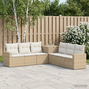 Set di divani 7 pz Beige e Bianco Crema 3448788