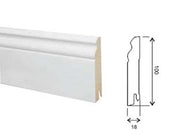BATTISCOPA BAROCCO IN MDF BIANCO- - mm.18x100x2400 - 6 pezzi PIRCHER