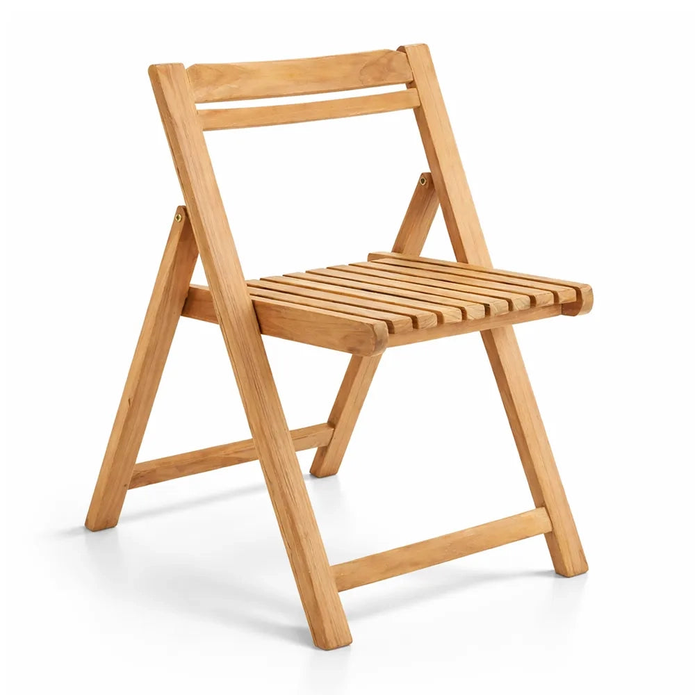 Set di 2 Sedie Pieghevoli in Legno Teak - Silla