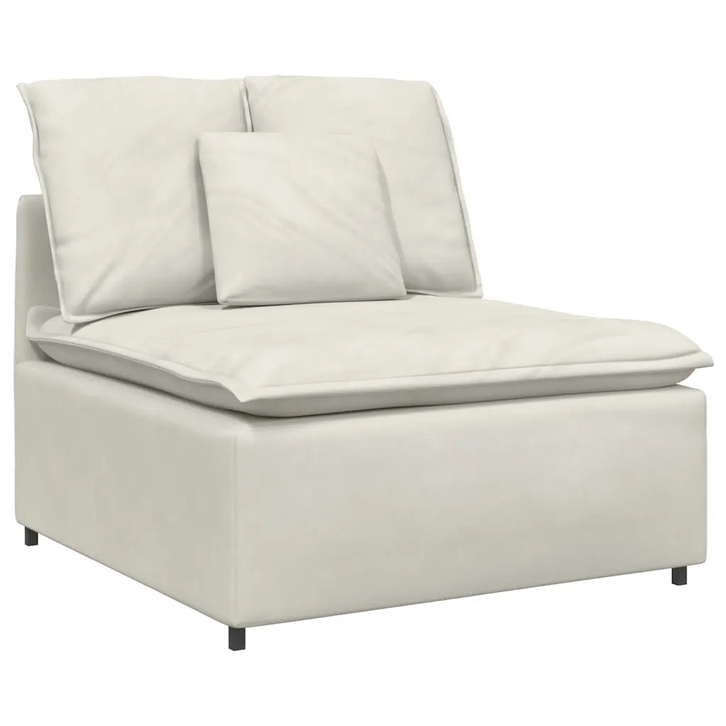 Divano Modulare con Cuscini Crema 3321106