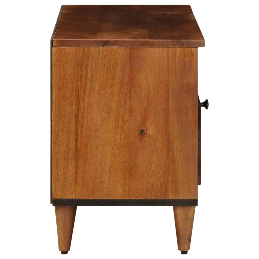 Mobile TV-Credenza per TV Noce 100 x 33 x 46 cm Legno di mango massello 312510