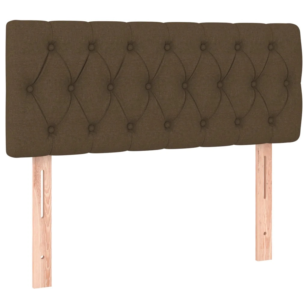 Letto a Molle Materasso e LED Marrone Scuro 120x200 cm Tessuto