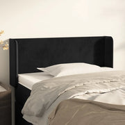 Testiera ad Orecchio-Testata con Orecchie Nera 103x16x78/88 cm in Velluto 689817