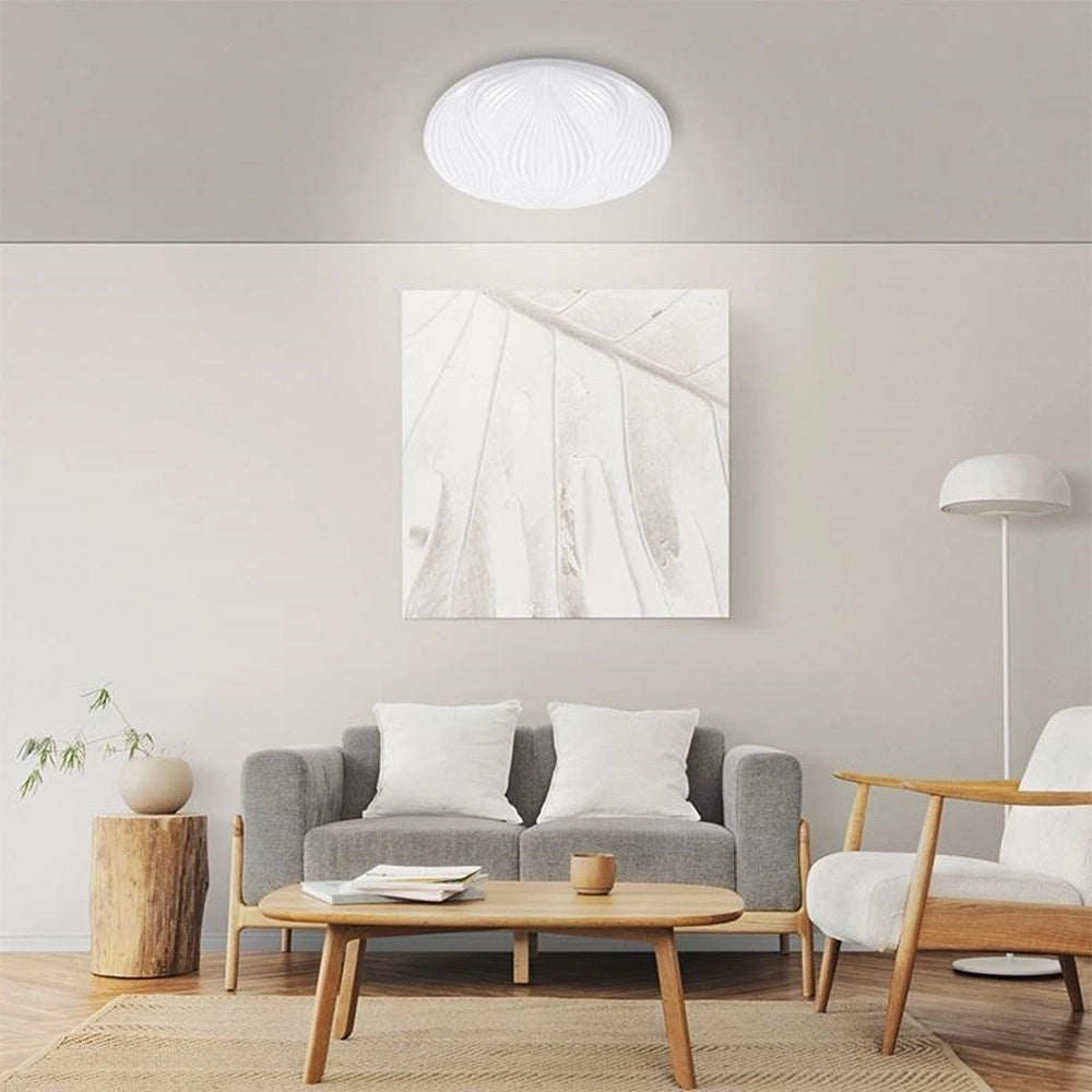 Trade Shop - Lampada Da Soffitto Plafoniera Decorata Bianco Led 60w Luce Fredda 6500k Ip20 69771 -