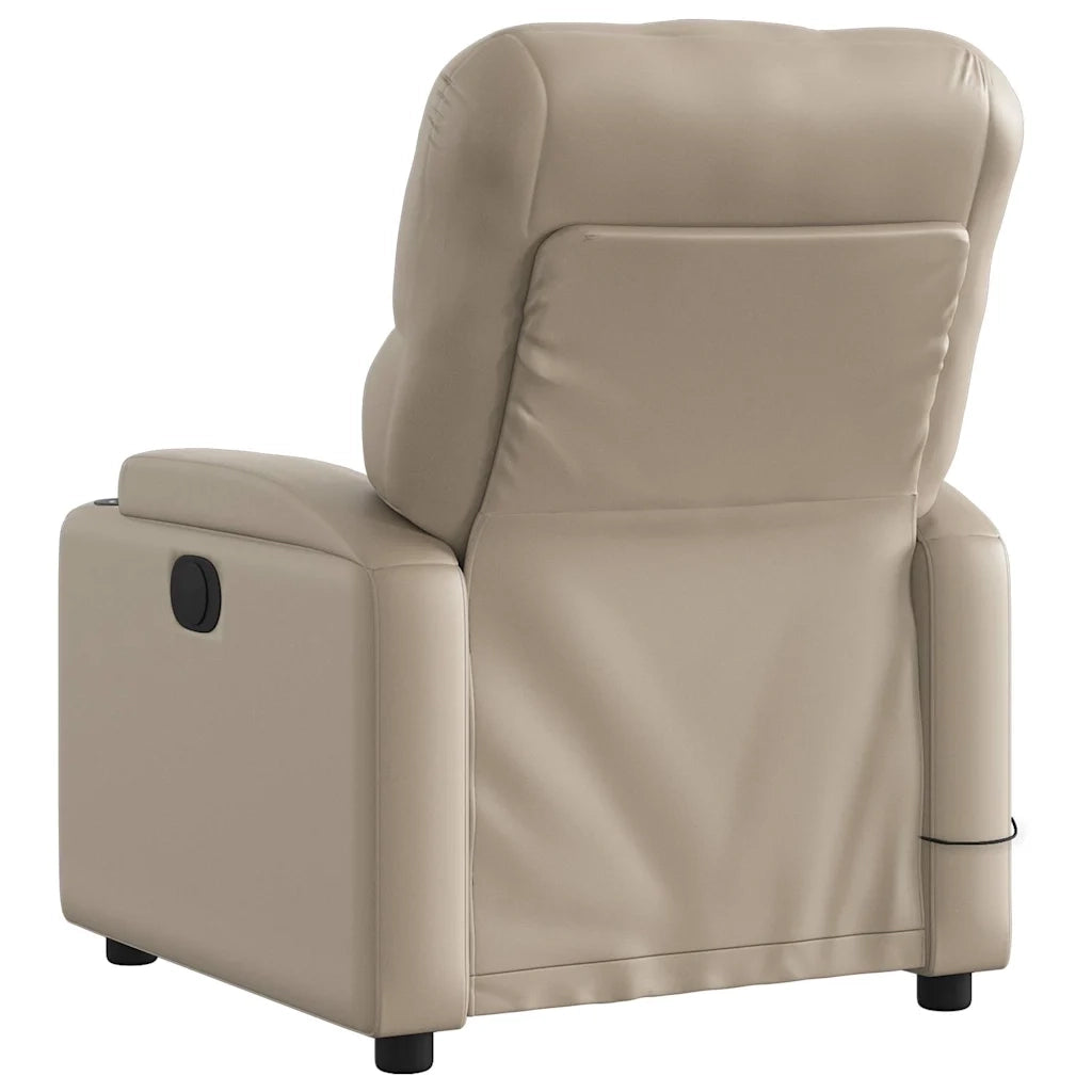 Poltrona Massaggiante Reclinabile cappuccino in Similpelle 372516
