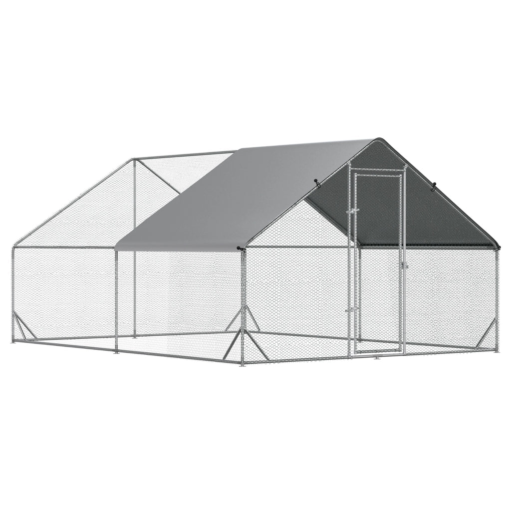 Pollaio con tettoia ¨C Minimal ¨C Grigio 3x2x2 m