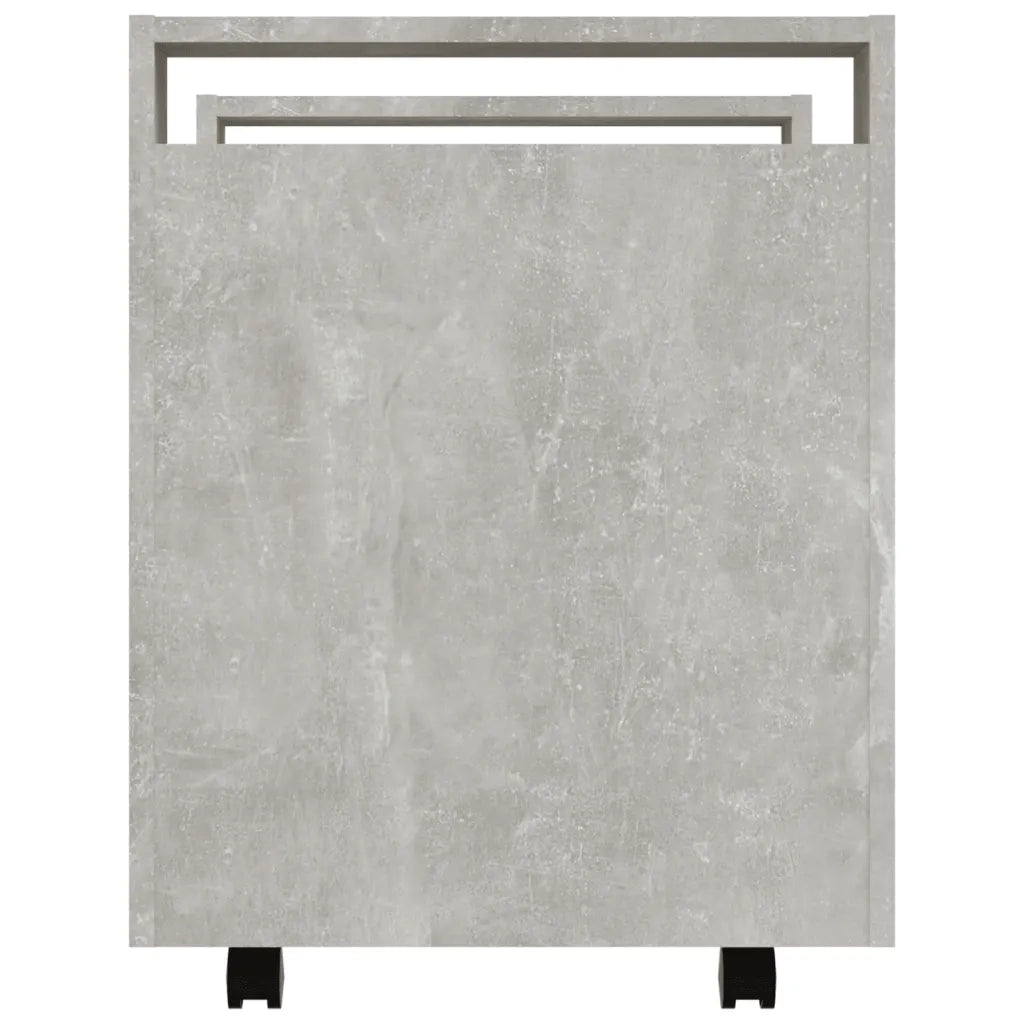 Carrello Scrivania Grigio cemento 60x45x60 cm Legno Multistrato CFW7409642