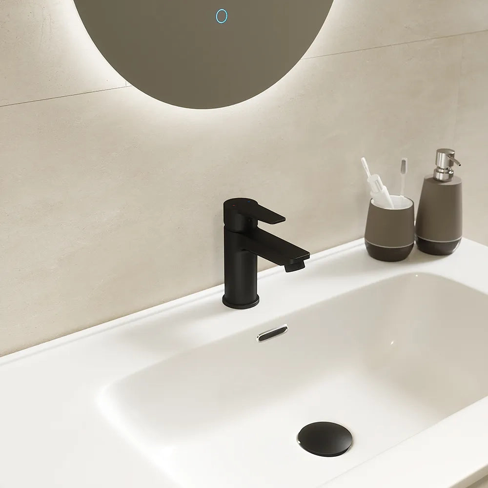 Miscelatore lavabo senza scarico nero opaco | Jane