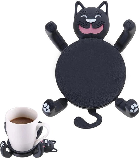 Sostegni 3D, sostegni con stampa 3D, sostegni per animali, sostegni creativi divertenti a forma di gatto, tappetino antiscivolo come decorazione per animali per ufficio, casa o regalo.
