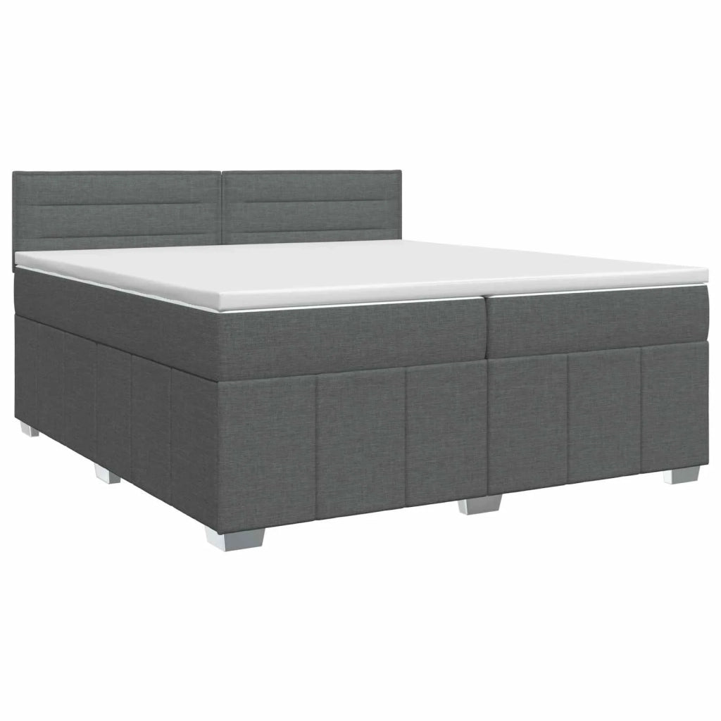 Letto box spring con materasso Grigio Scuro 200 x 200 cm 3451284