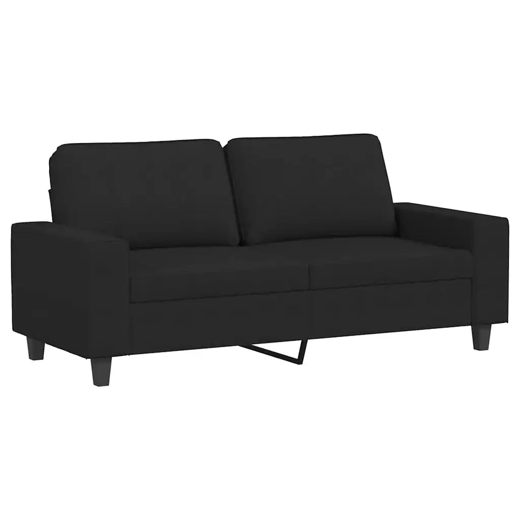 Divano a 2 Posti-Sofa 2 Posti Nero 120 cm in Tessuto 383019