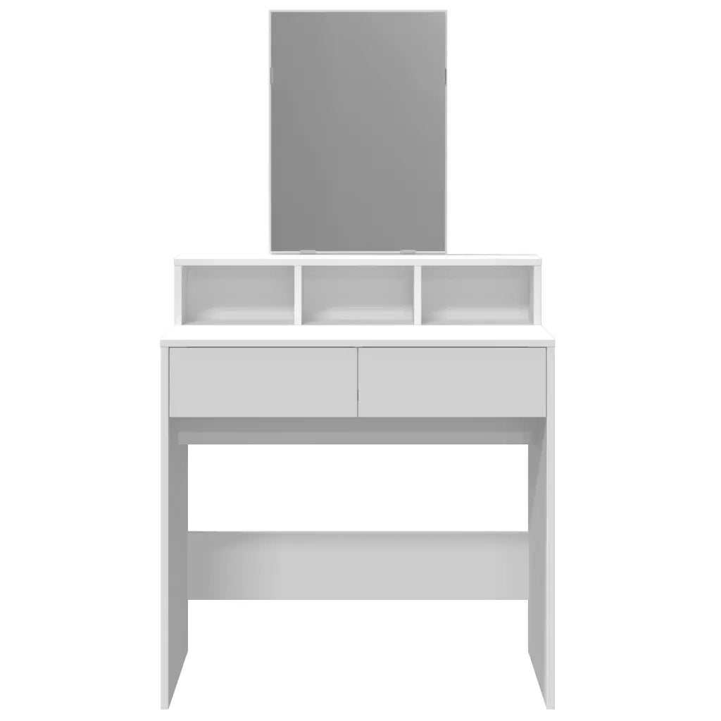 Toeletta con Specchio Bianco 80x41x144,5 cm 848171
